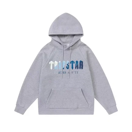 Trapstar Blue Logo Blue Hoodie