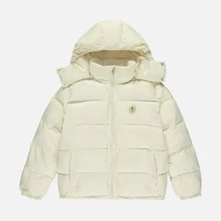 Trapstar Decoded Hooded Puffer Jacket Cream