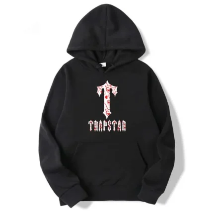 Trapstar Flowers Pattern Hoodie – Black