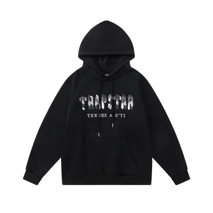 Trapstar It’s A Secret Gray Logo Hoodie – Black